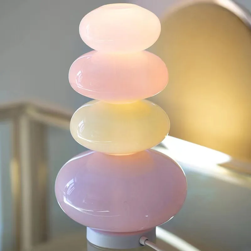 Modern fashion candy cute led iridescent table lamp girly gift macaron colorful decorative desk lamp