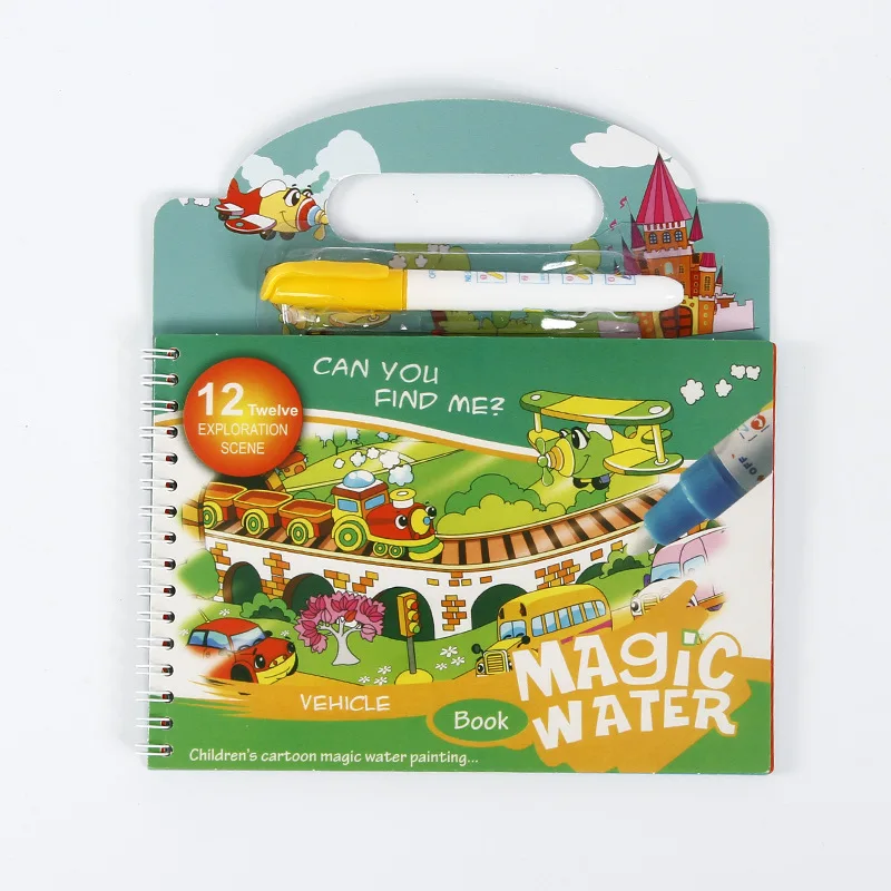 Toys 2022 Popular Educational Cheap Wholesale Doodler Magic Water Drawing Book Coloring with Pen Reusable Coloring Book
