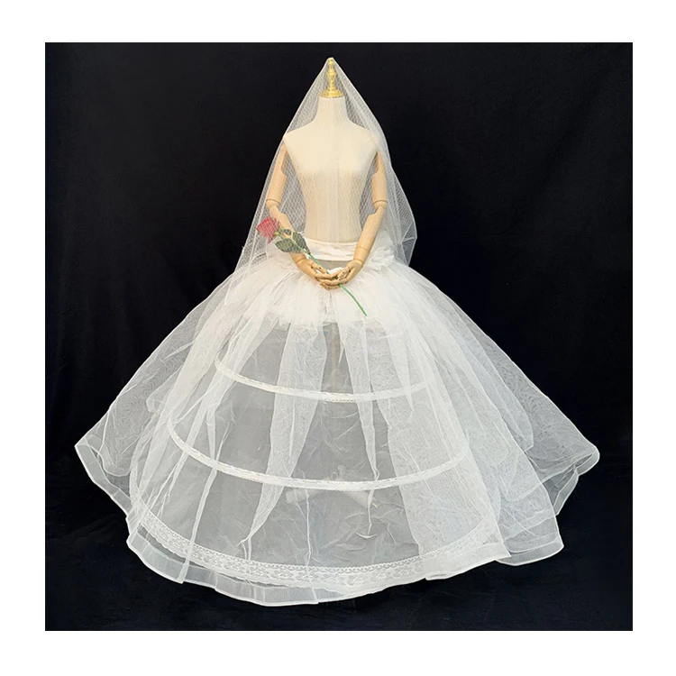 Wholesale Long White Wedding Ball Gown Petticoat Crinoline For Girl Dress