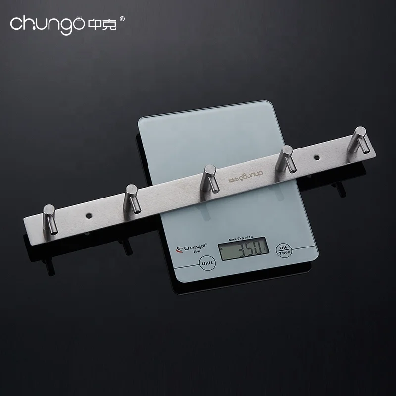  Stainless steel wall mount bathroom accessories double sided adhesive robe coat clothing towel