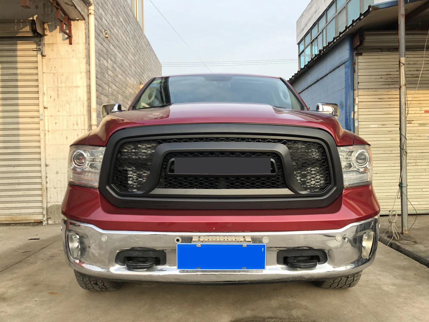 Mesh Grille Rebel Style Front Grill Hood LED 2013-2018 Fit For Dodge Ram 1500