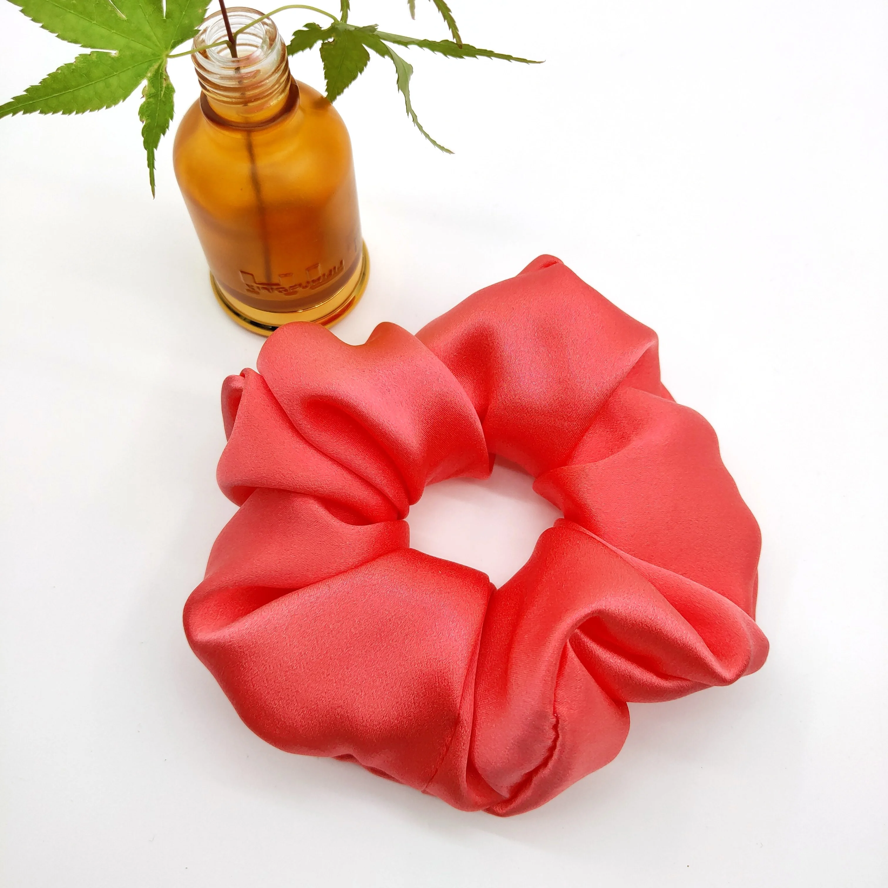 Silk Scrunchies Hair Ties Novelty Silk Satin 100% Pure Silk Fabric Satin Scrunchie