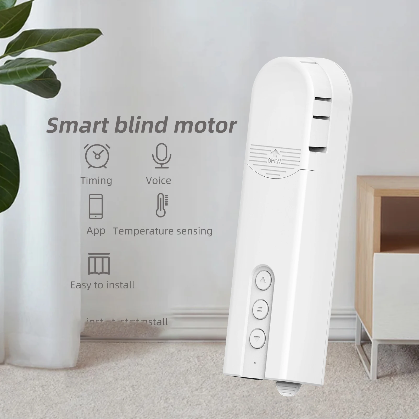 Tuya Remote Control Roller Blinds Smart Motorized Electric Window Indoor Automated Roller Blinds WiFi Google Alexa