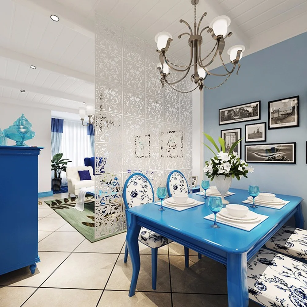 Hanging Screen Room Divider Wall Partition Curtain Panels Hollow Art Decor Polyvinyl chloride PVC Screen