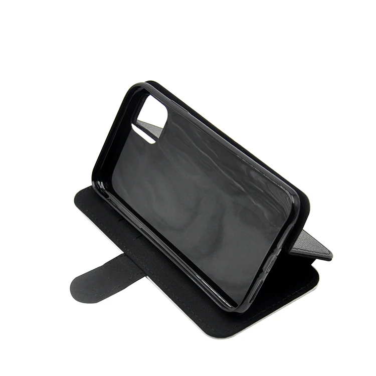 Subli-forward  Customized 2D Sublimation Blanks Leather Flip Phone Case Wallet Case  with soft TPU case inside for IPhone 13