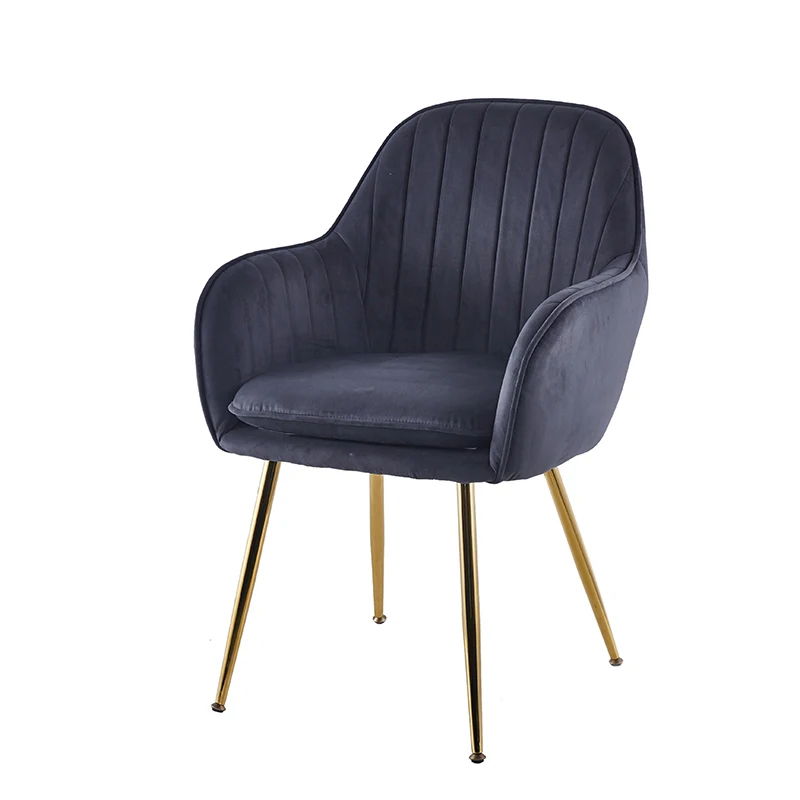 Современная роскошная мебель в скандинавском стиле для гостиной, ресторана, красочный бархатный обеденный стул с мягкой обивкой