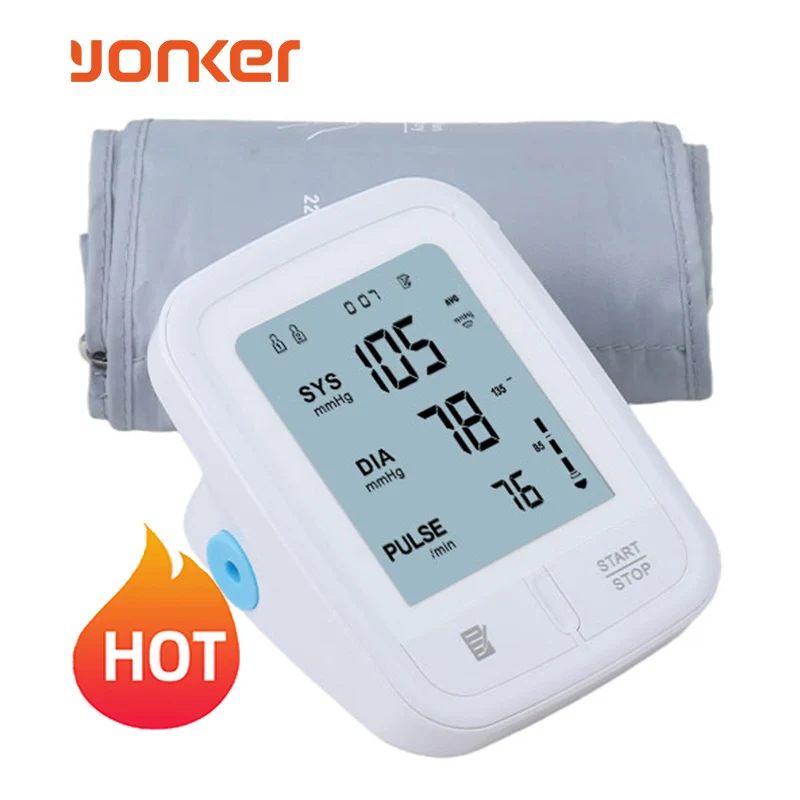 Yonker heart rate digital automatic bp machine upper arm sphygmomanometer smart voice bp monitor blood pressure