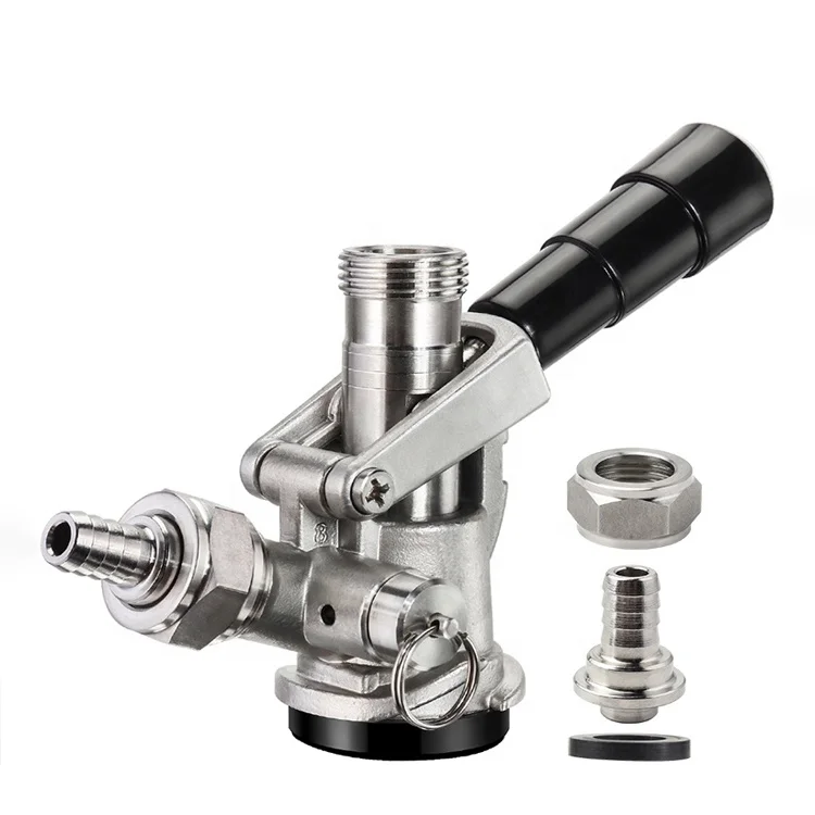 New Update D System Beer Keg Coupler, Sankey Keg Coupler, All 304 Stainless Steel Keg Tap Coupler Top Quality