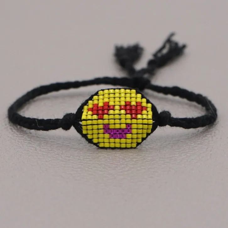 
Smile face good quality miyuki seed beads handmade accessories bracelet 