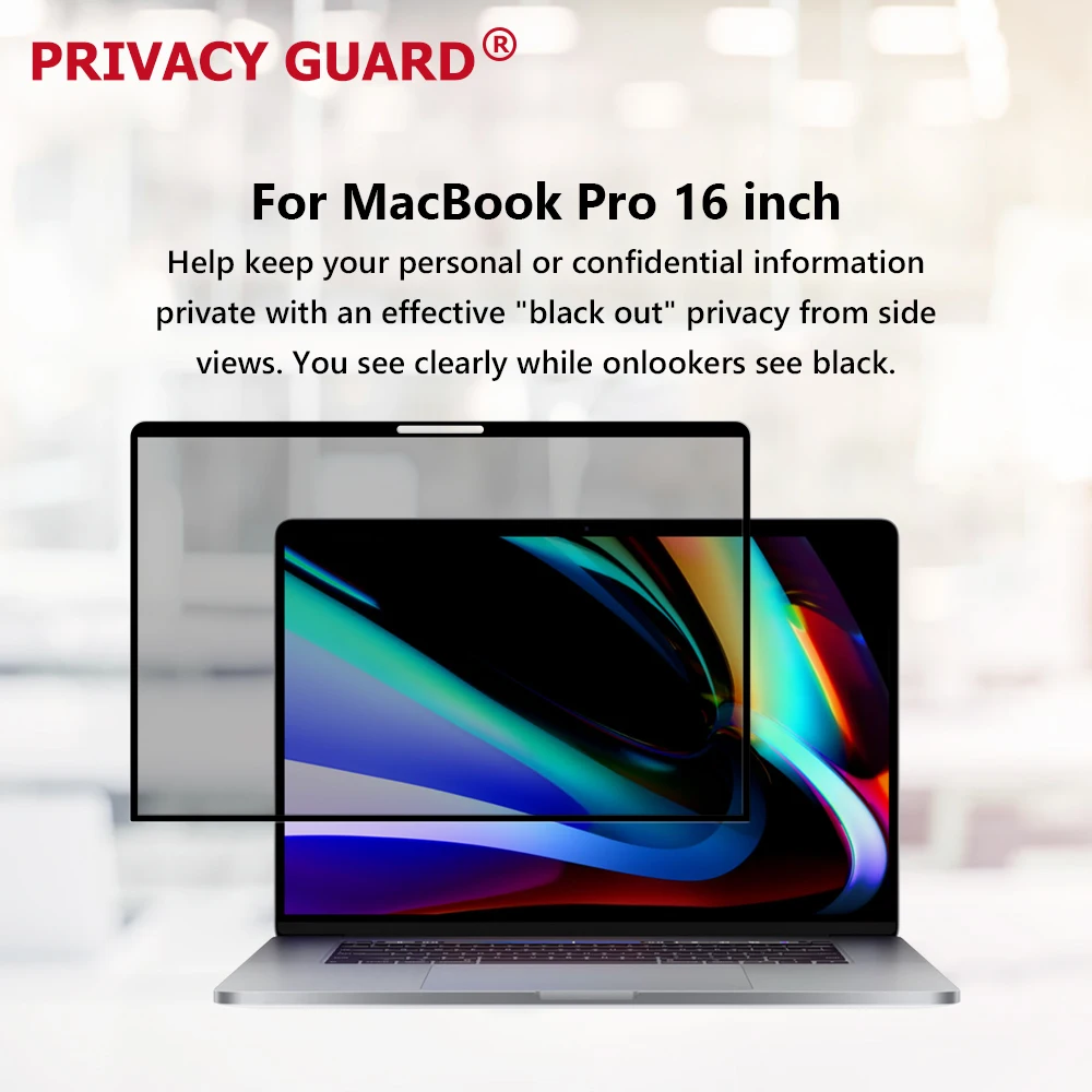  Последняя Фильтр конфиденциальности для Macbook Pro 16 дюймов Защитная пленка экрана шелковая напечатка 