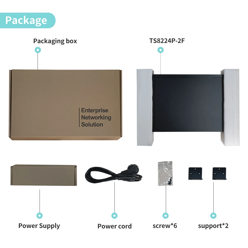 Full Gigabit Web Managed PoE Switch 24 Ports with 2X1G SFP for CCTV