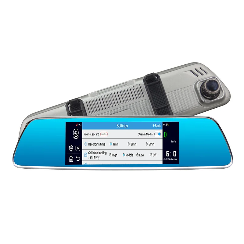 7 дюймовый DVR автомобиля мультимедийная карта памяти Поддержка для парковочной системы BT видео gps Автомобильный рекордер
