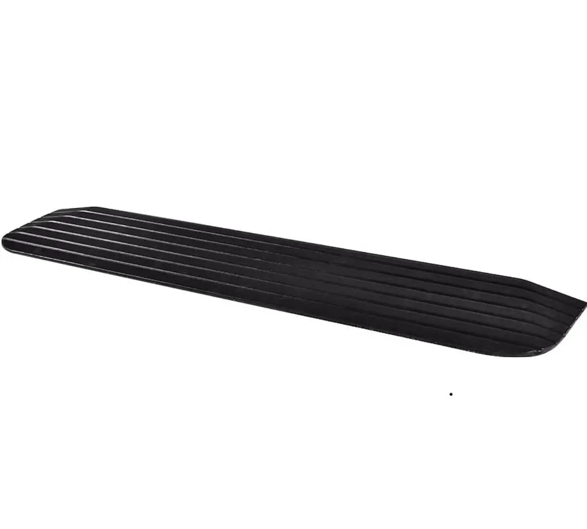 1' Rise Durable Solid Rubber Wheelchair Threshold Door Ramp With Wing Edges