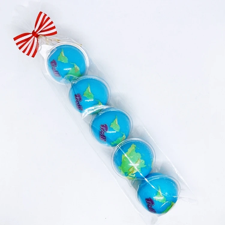 PLANET GUMMY EARTH JELLY BURST EXPLODING CANDY FIVE PIECE IN ONE BAG