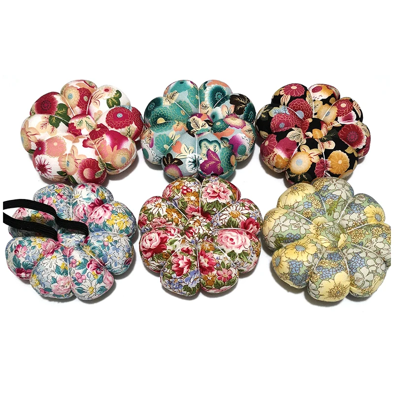 Free shipping Elastic Wrist Belt pumpkin Pin Cushion handmade Sewing Accessory Tools DIY E401