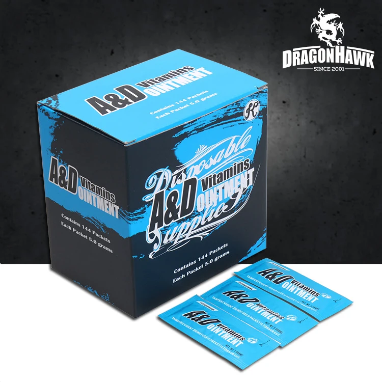 Wholesale Price High Quality Tattoo After Care 100pcs/bag Tattoo Vitamin A&d Ointment