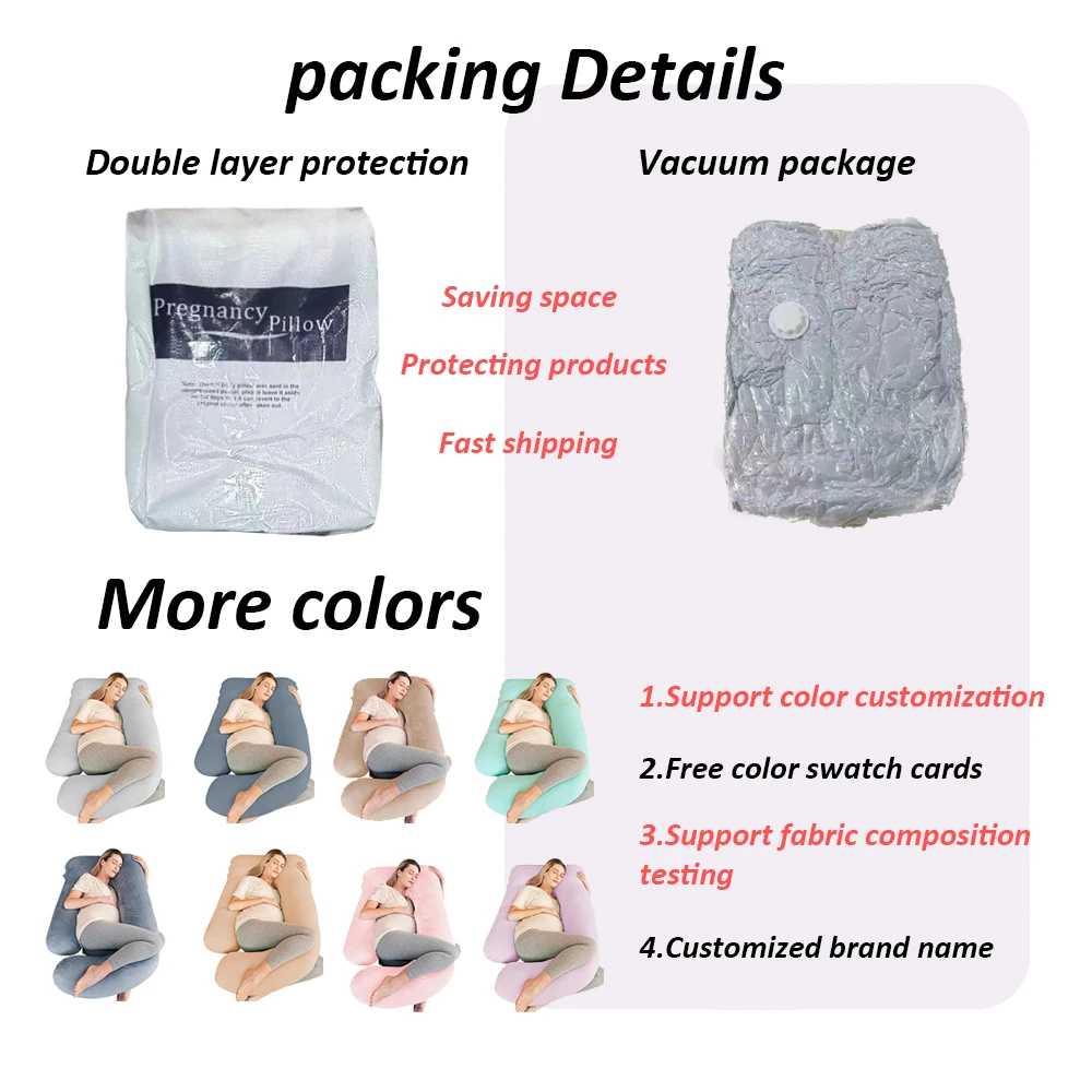 GAGA Pregnant and Nursing Women U Shaped Maternity Support Cushion Comfortable Body Pregnancy Pillow with Washable Outer Cover