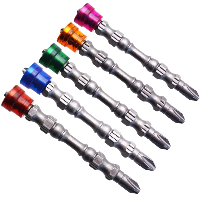5 PCSScrewdriver Bit Electric Drill Screwdriver Head S2 Steel Magnetic 5.0 Cross Screw Driver Set Double Head 1/4' Hex Shank