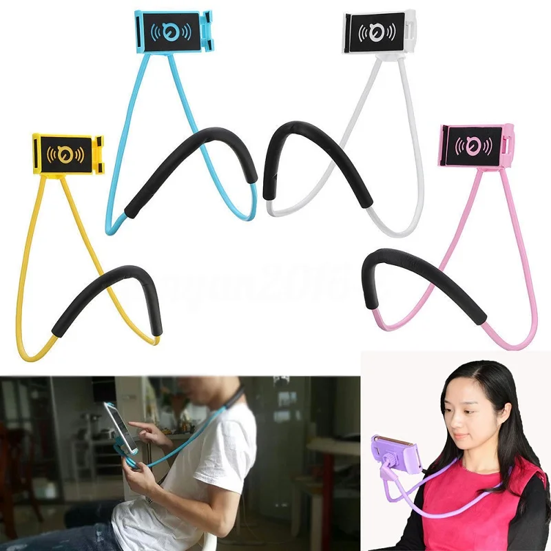 
360 градусов Универсальный гибкий длинный подвесной держатель для телефона на шею держатель для мобильного телефона на гусиную шею подставка для телефона на ленивую шею 