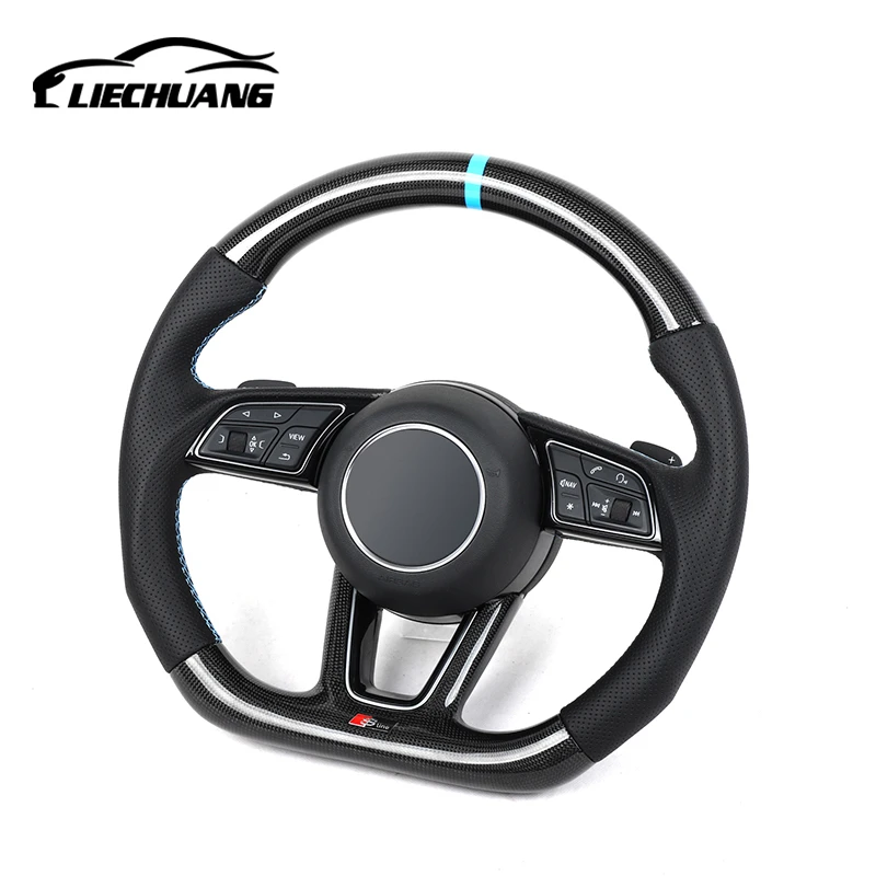 Drop shipping alcantar carbon fiber steering wheel For Aud i 2009-2016 A5 A6L A7 A8 L A3 A4L