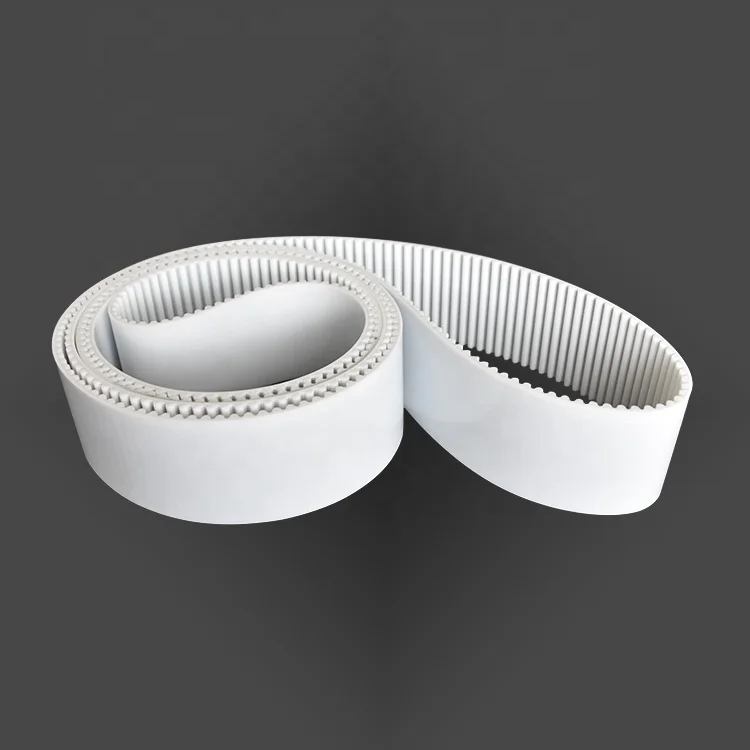 High quality power transmission flat 5M-2250 timing belts white PU belt pulling belts for vertical packaging machine