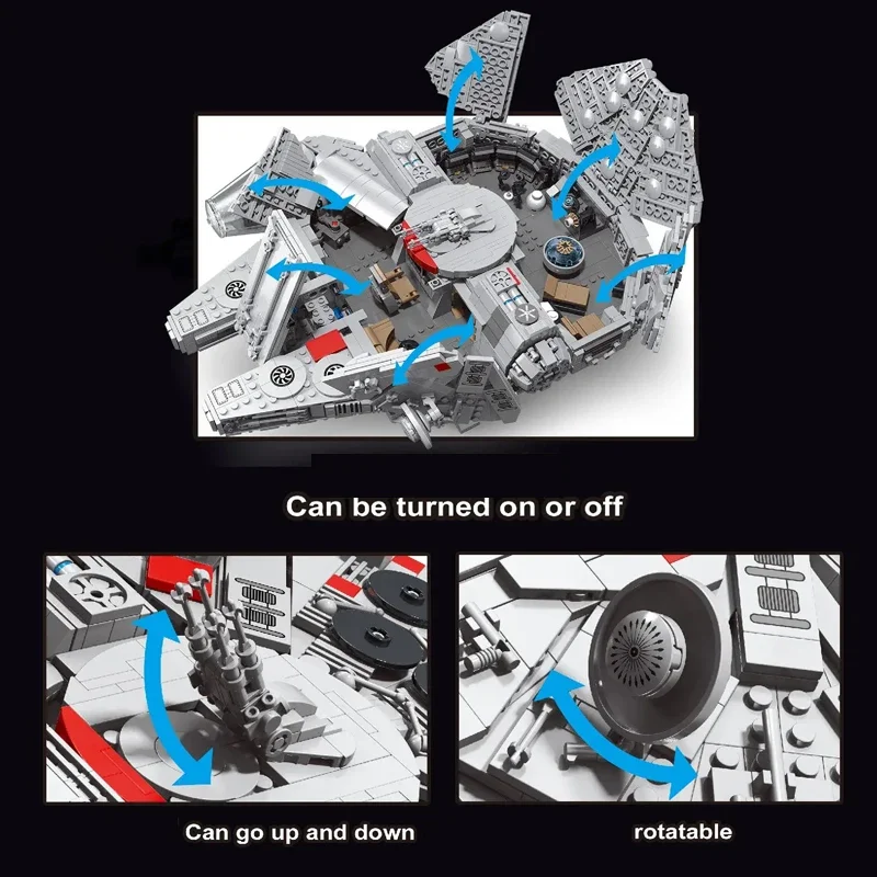 Gaomisi T2042 2024 новый креативный космический корабль Stard модель истребителя кирпичи игрушка для детей подарок на день рождения 2306 шт. наборы строительных блоков