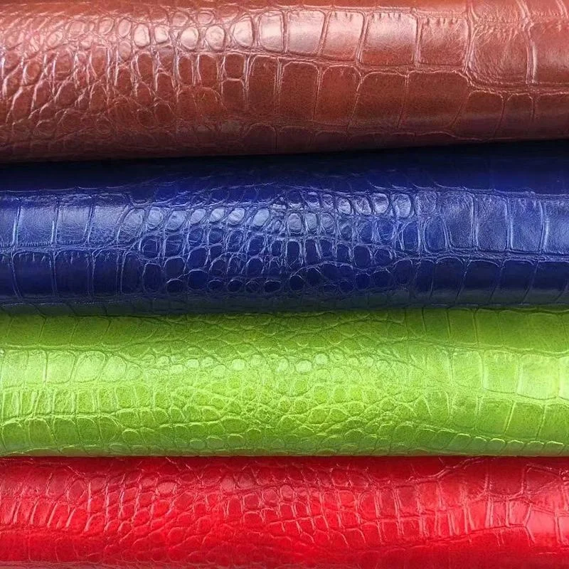 Classic crocodile Pattern Artificial Leather Fabric for Handbags