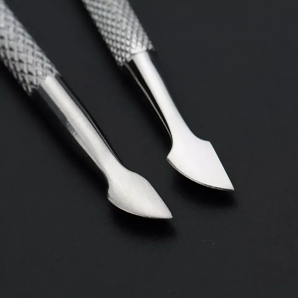 Professional Stainless Steel Non-slip Dead Skin Cuticle Pusher Remover Nail Nipper