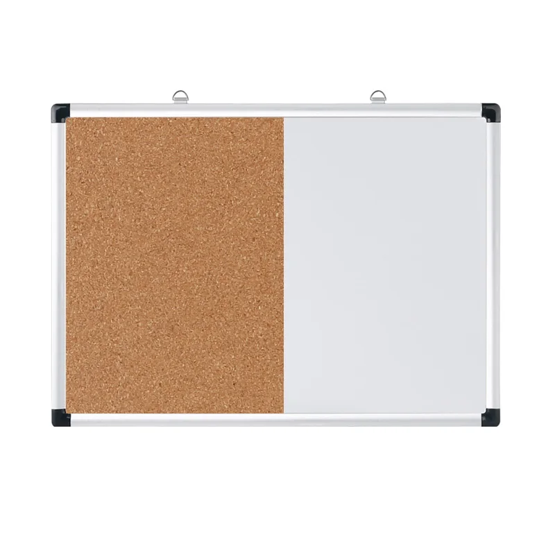 VCW Standard 30*40 Combination Wooden Frame Notice Push Pin Board Cork Bulletin Board For Office Home School Message