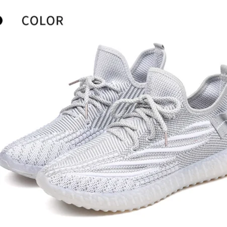 Original Quality Custom Brand Logo Reflective  350 V2 Men Sports Shoes Running Sneakers Women