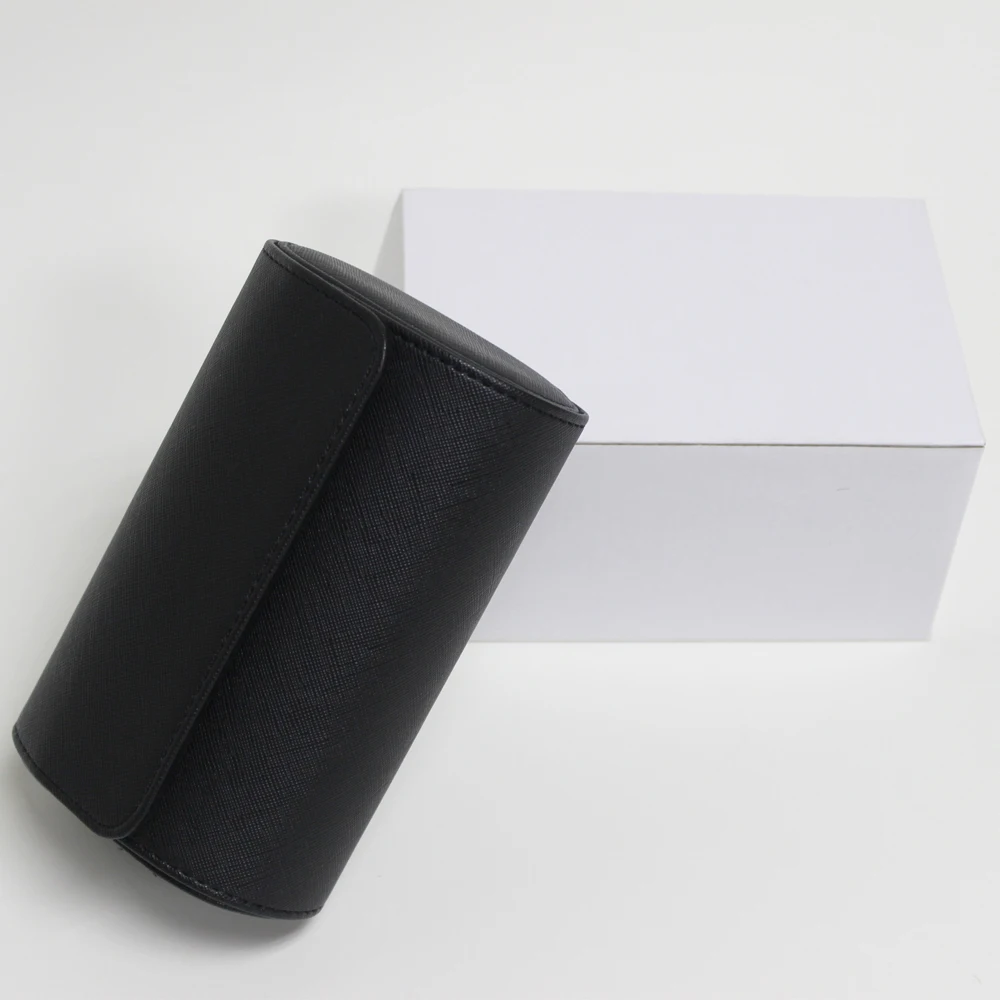luxury customized saffiano pu leather travel watch roll new watch roll box display travel leather watch cases 2 slot
