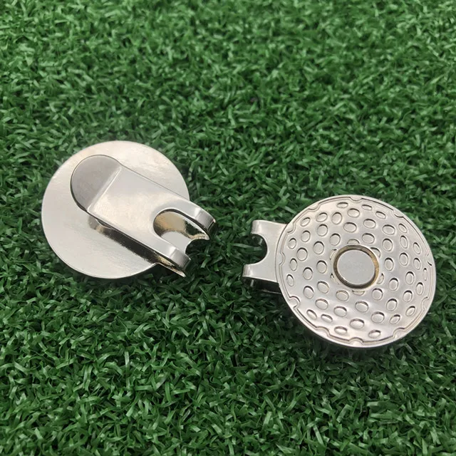 Аксессуары для гольфа на заказ, держатели, пустые магнитные металлические маркеры для мячей для гольфа, зажим для шляпы для гольфа