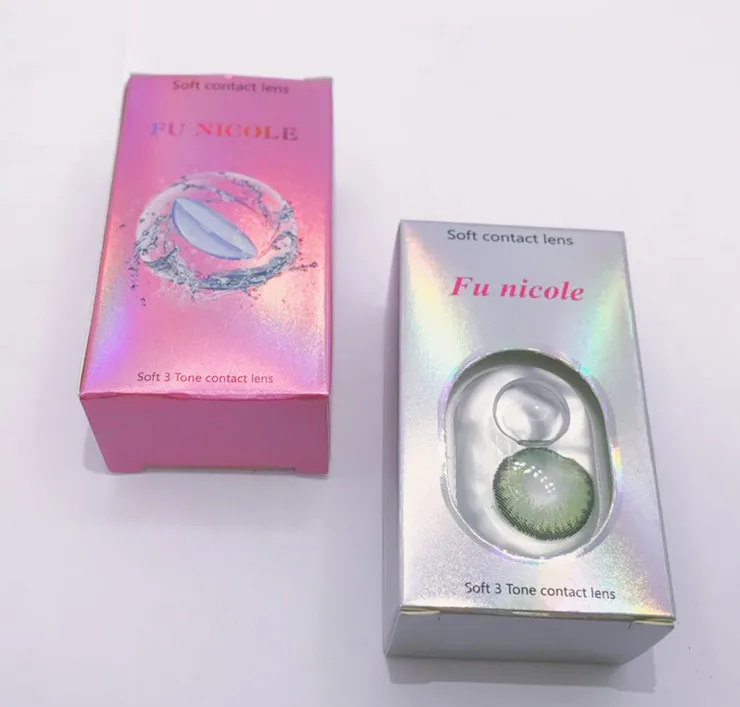 HOT fresh 3 tone colored eye contact lens soft yearly cosmetic wholesale china cheap color contact lenses