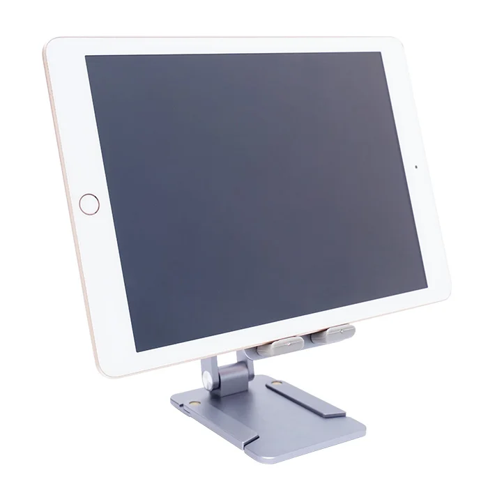 New Adjustable Aluminum Desktop Phone Holder Double Folding Desk Mobile Phone Holder Stand For iPad Tablet Mount