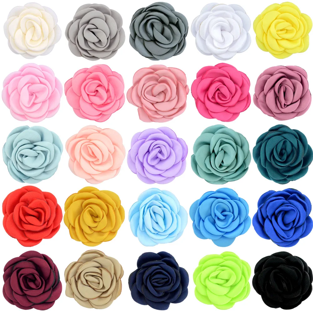 22  NEW 6cm Artificial Decorative Handmade Chiffon Fabric Flower For Dresses Clothing