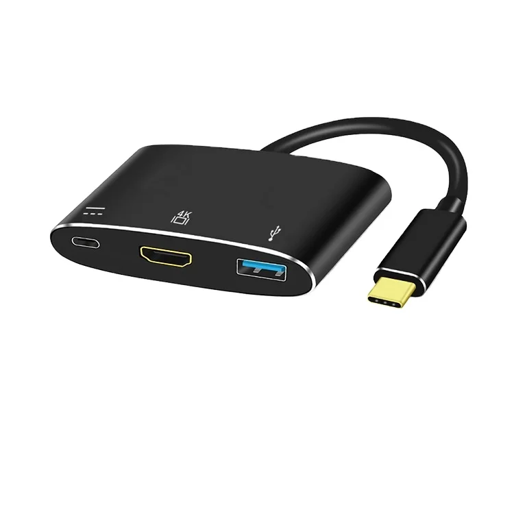  High Speed 3 in 1 USB Type C Hub to 4K USB3.0 PD Fast Charging for Macbook and Windows