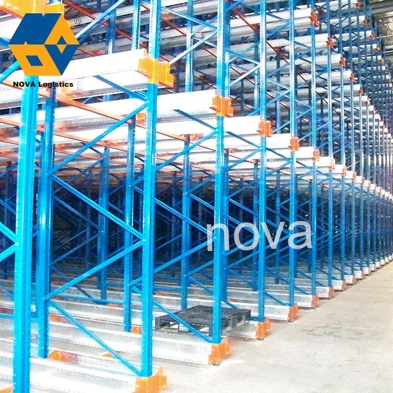 NOVA Warehouse Cold Storage Automation Racking System, Steel Pallet Runner Radio Shuttle/