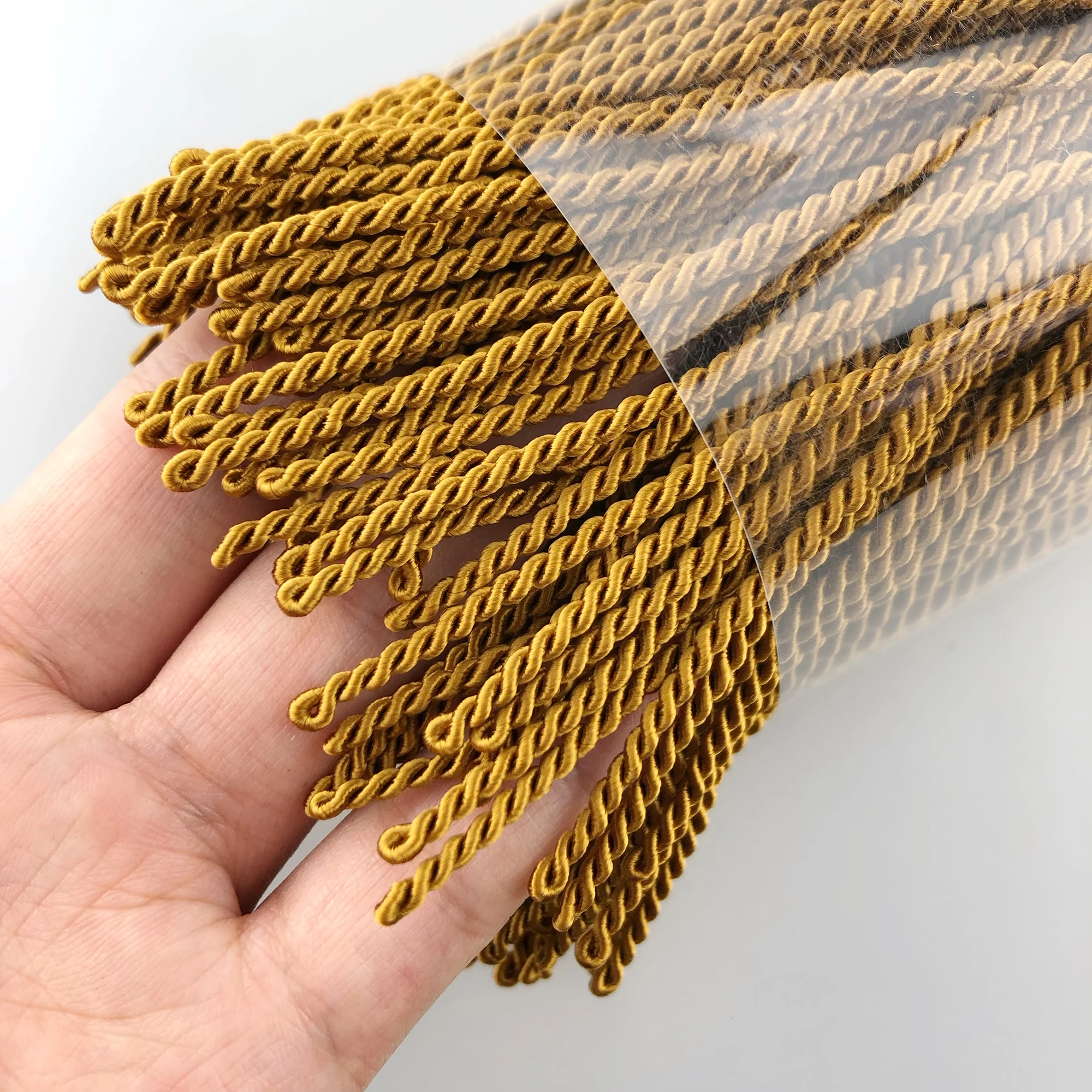 Good quality gold bullion fringe brush tiebacks hanging tassel for curtains decorative