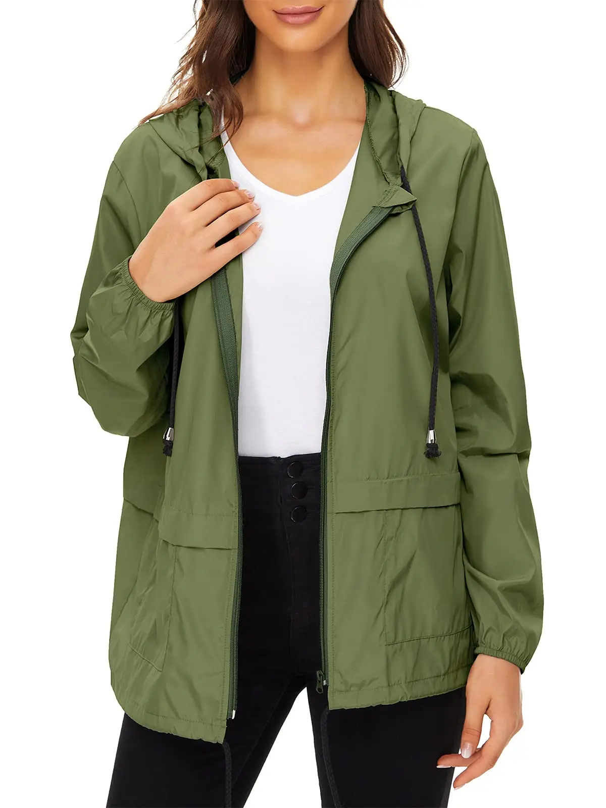 ODM OEM Waterproof Windbreaker Manufacturer Custom Women Clothing Trench Coat Windbreaker Jacket