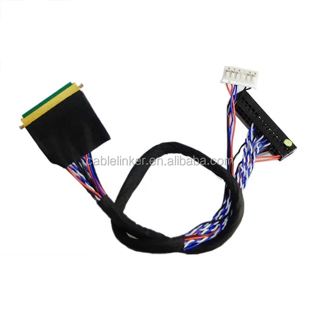 Ultrasound LVDS cable 30pin 40pin micro coax MCX cable assembly