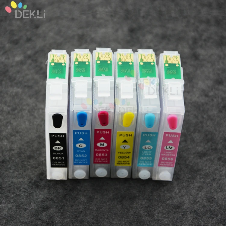 T0801 чернильный картридж для принтера Epson PX710FW PX720WD PX730WD PX800FW заправленный с чипом автоматического сброса
