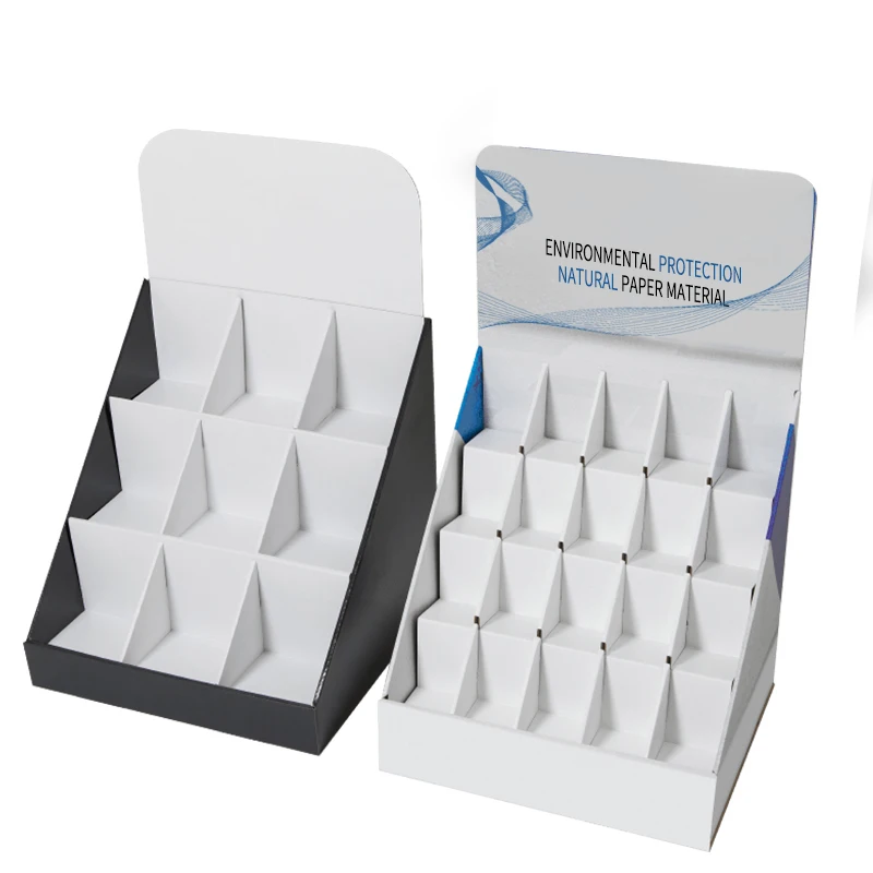Custom Paper Cardboard Shelf Organizer Storage Ready Product Retail Packaging Counter Tear Away Display Packaging Boxes