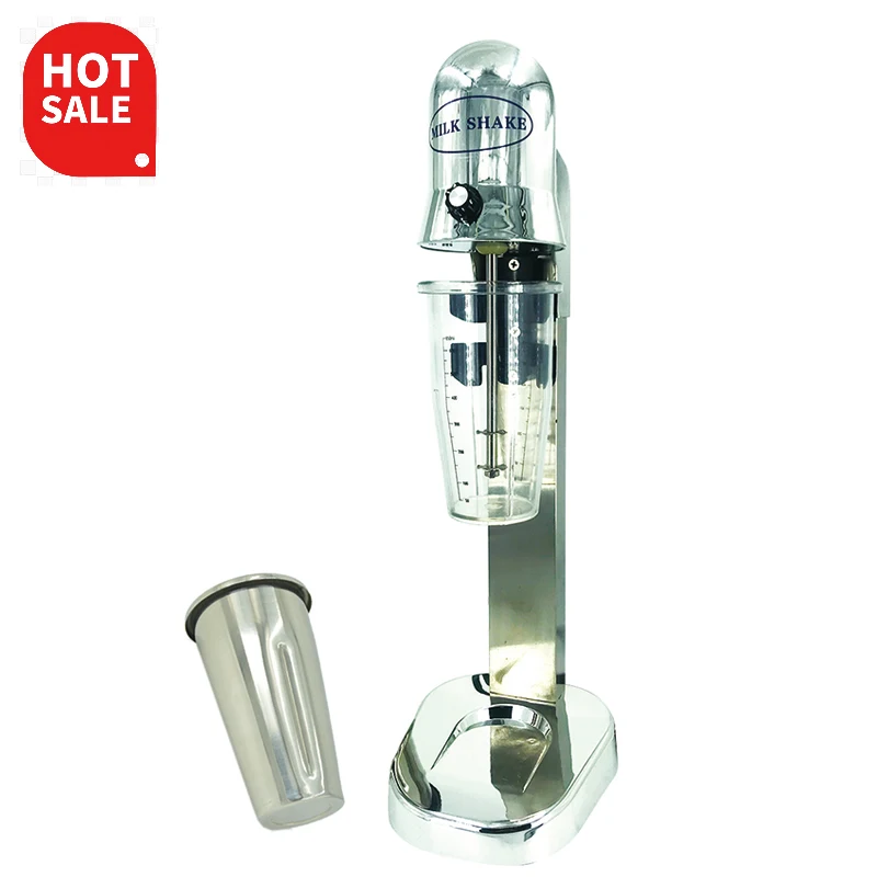 110V Deluxe hot and cold double cup commercial milk shaker machine ice cream mixer cocktail water dispenser mixer