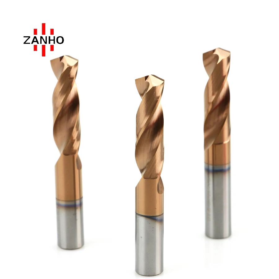 ZANHO HRC55 Solid Carbide Drill Bit Integral Straight Twist Drill for Wood and Steel