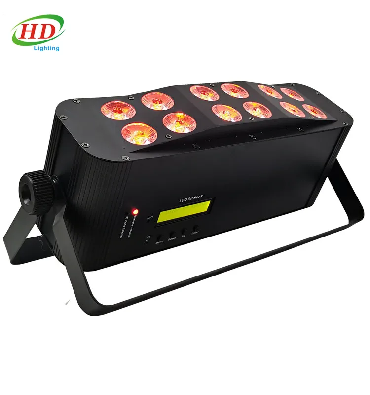 12x18w rgbwa uv wifi  battery powered wireless dmx led par can uplight dj/disco/stage/wedding