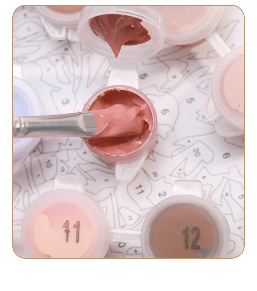 Plum Jam Digital Oil Painting Diy Hand-painted Stress-reducing Healing Bread Baking Cake Shop Decoration