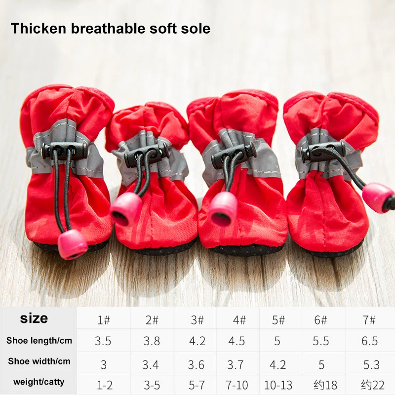 Pet boots dog feet waterproof pet shoes