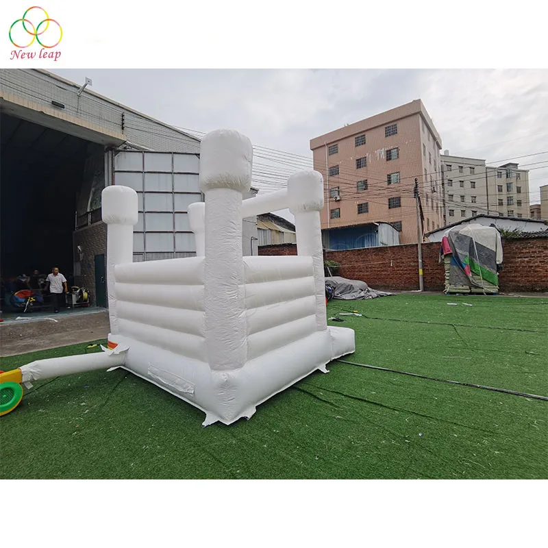 small inflatable bouncer white jumping castle for wedding party