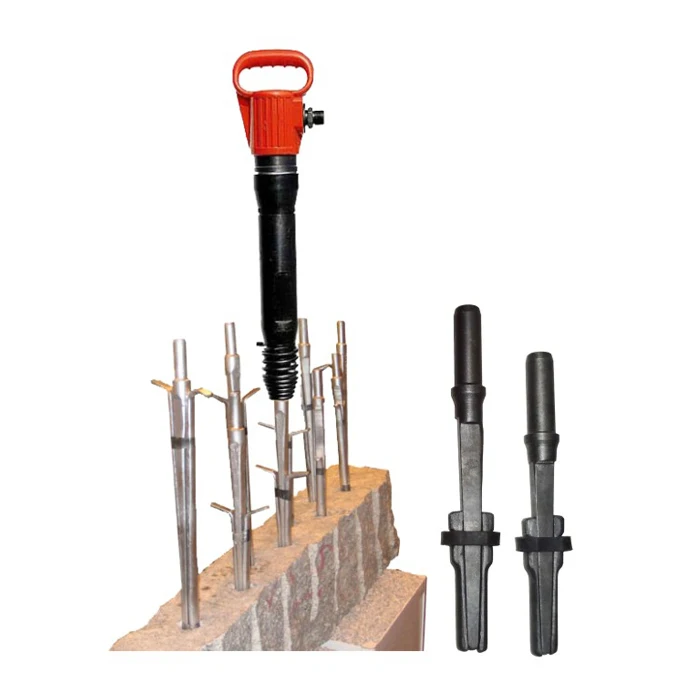 Air hammer rock splitter wedges for pneumatic