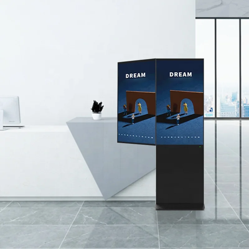 Double Side Interactive Lcd Digital Signage and Displays Totem Kiosk Display Monitor Advertising Player Double Screen